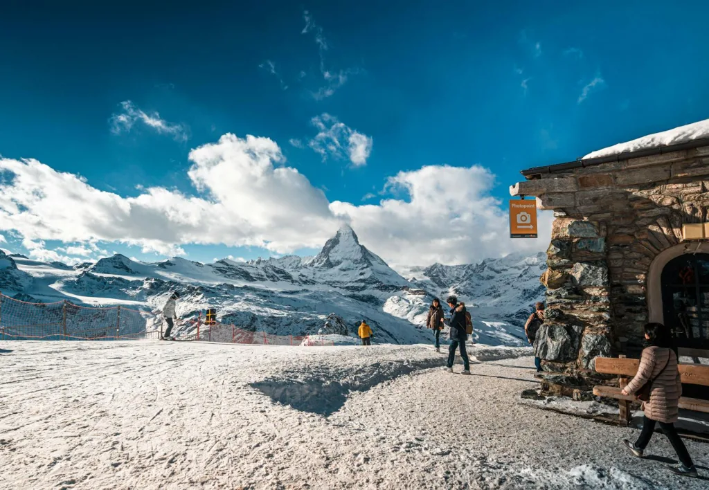 Scenic View of Snowcapped Mountains