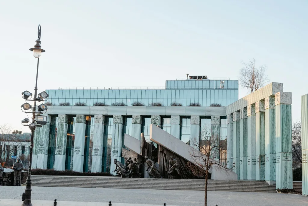 A Historical Monument In Front Of A Building